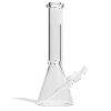 14 Inch 7mm Thick Beaker Water Pipe with 14mm Bowl Front View on White Background