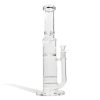 16 Inch Clear Waterpipe with Dual Honeycomb Percs and 18mm Bowl on white background