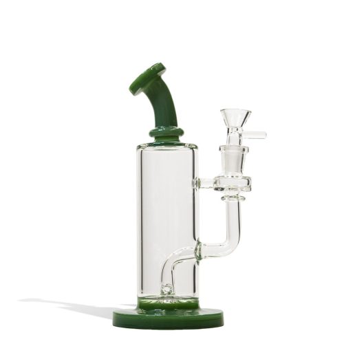 8 inch mini rig with colored mouthpiece and base jade green a