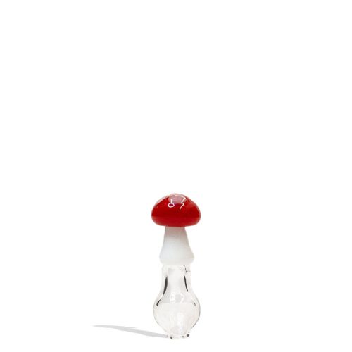 Red Mushroom Empire Glassworks Custom Puffco Peak Pro Ball Cap Front View on White Background