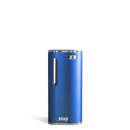 Blue front Exxus Vape Snap Cartridge Vaporizer on white background