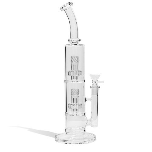 AST 12 Inch Water Pipe with 2 Stage Perc on white background