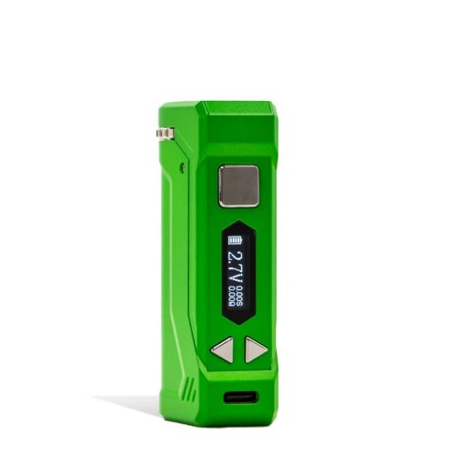 Green Side View Yocan UNI PRO 2 Adjustable Cartridge Vaporizer on white studio background