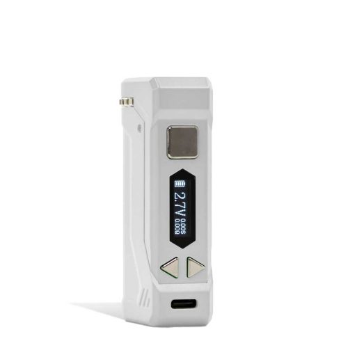 White side view Yocan UNI PRO 2 Adjustable Cartridge Vaporizer on white studio background