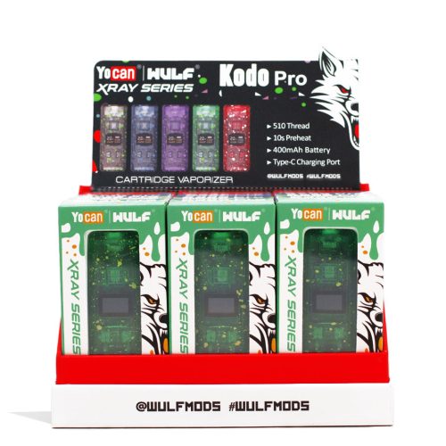 Wulf Mods X-Ray Series Kodo Pro 510 Variable Voltage Battery 15pk Front View on White Background