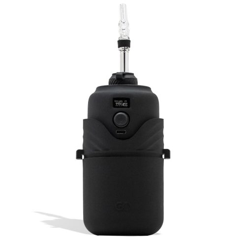 Black Yocan Black GO Portable Concentrate Vaporizer Front View on White Background