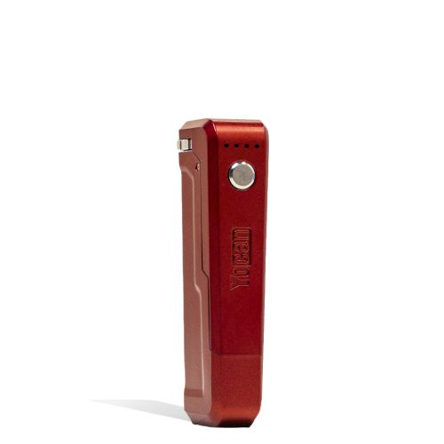 Burgundy Yocan Uni Plus Adjustable Cartridge Vaporizer Front View on White Background