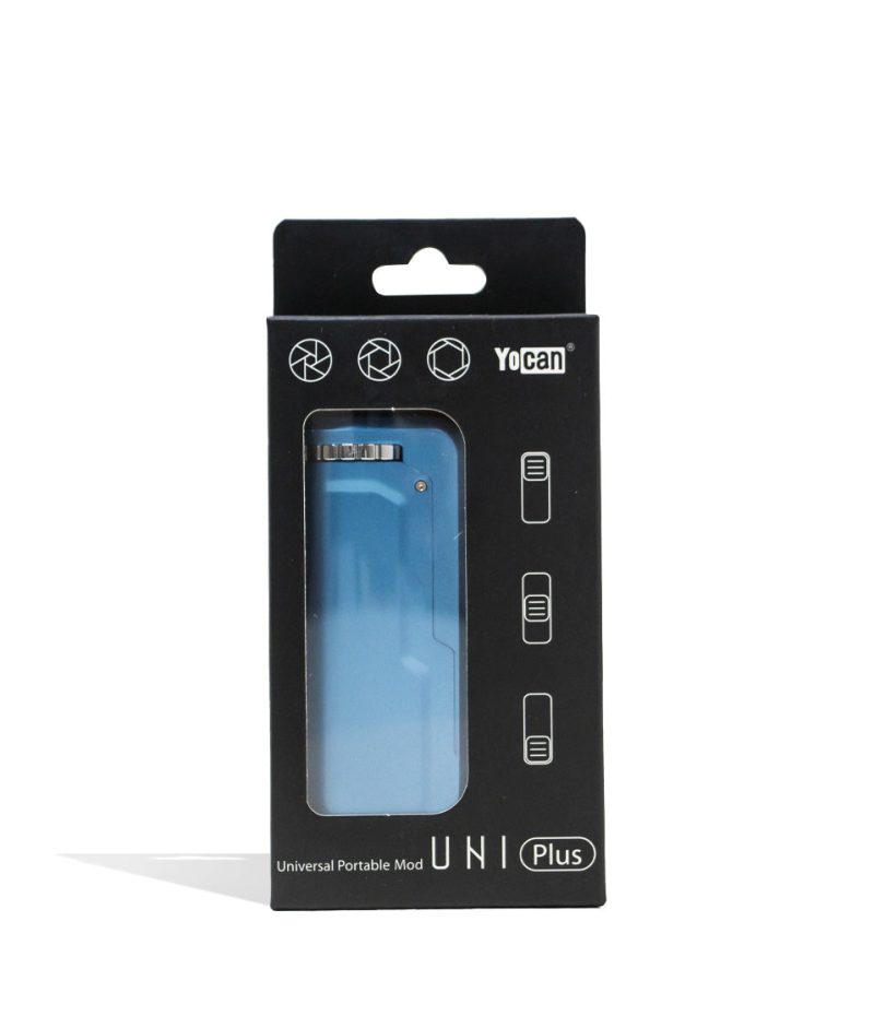 yocan uni plus adjustable cartridge vaporizer sky blue packaging