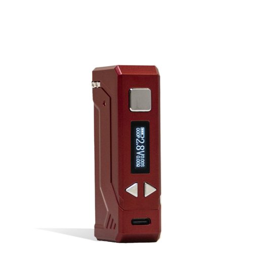 Burgundy Yocan Uni Pro Plus Adjustable Cartridge Vaporizer Front View on White Background