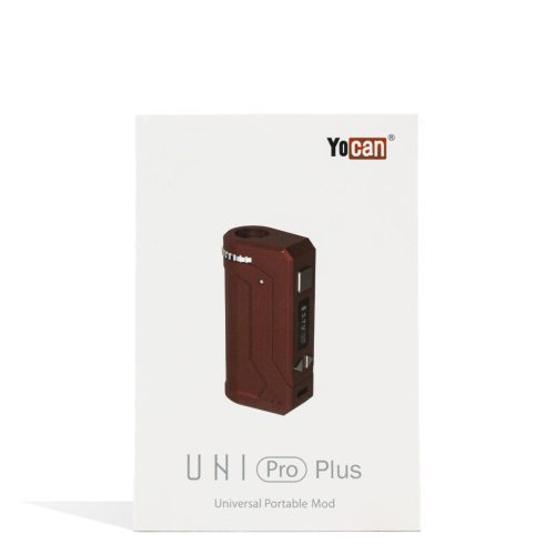 yocan uni pro plus adjustable cartridge vaporizer burgundy packaging