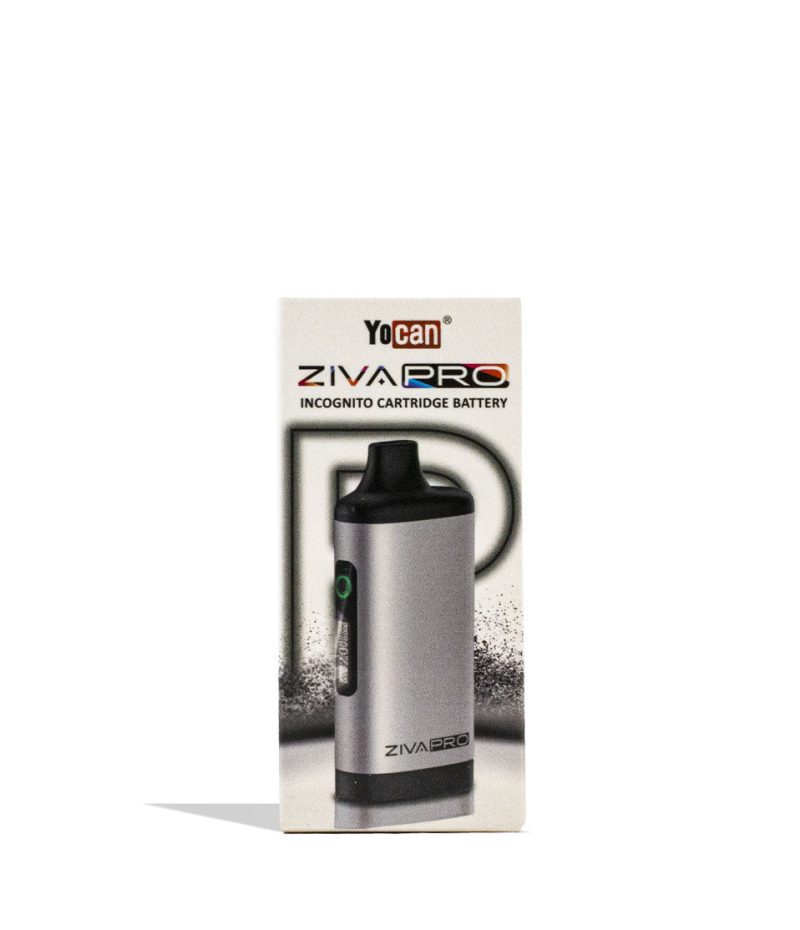 yocan ziva pro 2g cartridge vaporizer 10pk silver packaging single