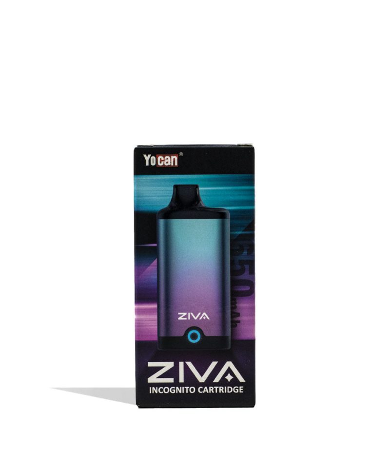 yocan ziva smart cartridge vaporizer 10pk blue purple packing single