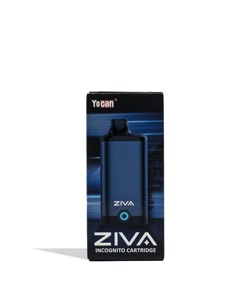 yocan ziva smart cartridge vaporizer 10pk dark blue packaging single