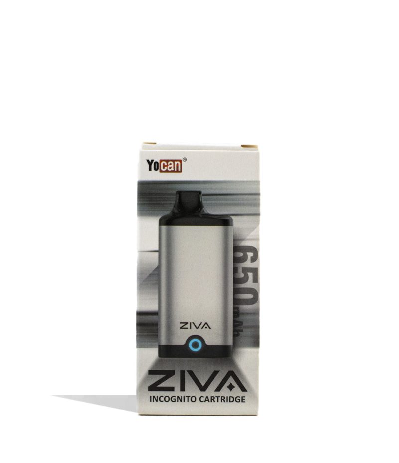 yocan ziva smart cartridge vaporizer 10pk silver packaging single